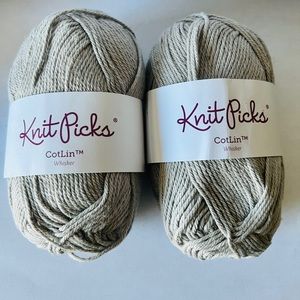KnitPicks CotLin Yarn 2 Skeins Whisker NWT
